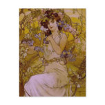 Art Nouveau Woman with Clematis Post Cards