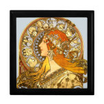 Art Nouveau Zodiac Jewelry Box