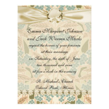art nouveay nature botanical autumn pattern custom invites