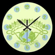 Art Noveau Earth And Vines wall clocks