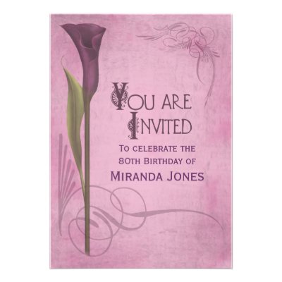 Art Noveau Ornamental Calla Invite