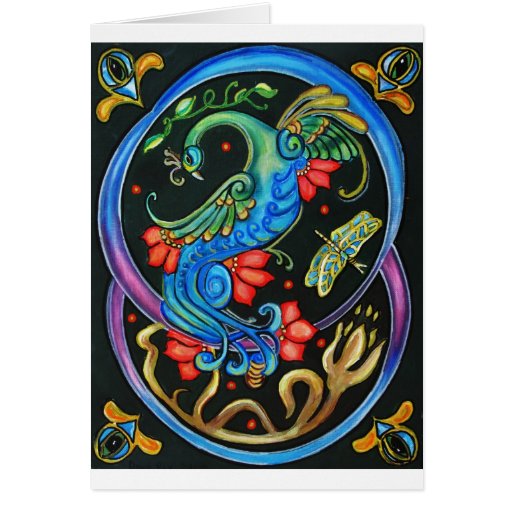 Art Noveau Peacock Cards