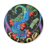 Art Noveau Peacock Fridge Magnet