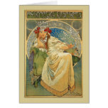 Art Noveau Princess Hyacinth Note or Greeting Card