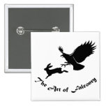 Art of Falconry - Red Tail Hawk Pinback Buttons
