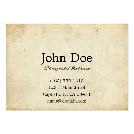 Art of Manliness Calling Card Business Card (front side)