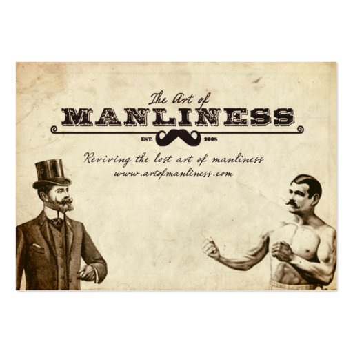 Art of Manliness Calling Card Business Card (back side)