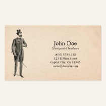 Art of Manliness Victorian Gentleman Business Card business cards
