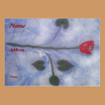 Art of marbling red rose  Business Card business cards