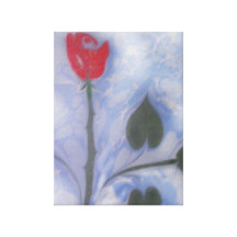 Art of Marbling red rose   Wrapped Canvas Gallery Wrap Canvas