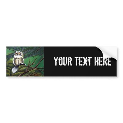 Art Owl Bumper Stickers by art2bseen