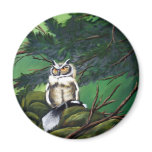 Art Owl Magnet