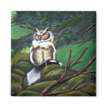 Art Owl Fridge Magnet