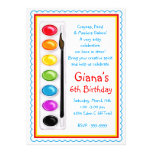 Art Paint Craft Birthday Party Invitations