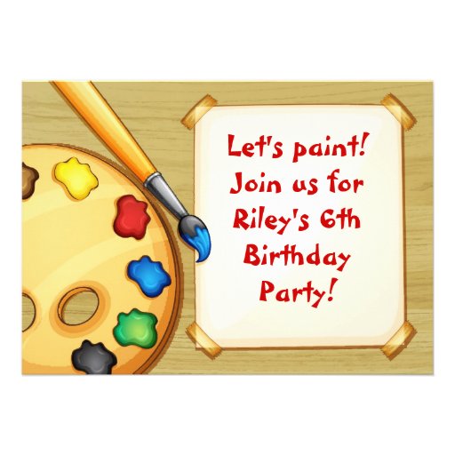 Art Painting Party Birthday Invitation