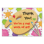 Art Painting Party Thank You Notes Greeting Card