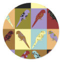 Art: parrot Quilt design gifts stickers by eyecontact Art: parrot Quilt design gifts stickers