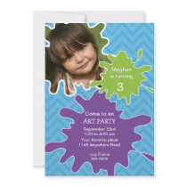 Art Party Birthday Invitation
