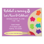 Art Party Palette Invites - Purple Art Party Palette Invites - Purple