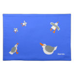Art PlaceMat: John Dyer Seagulls, Blue placemats
