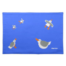 Art PlaceMat: John Dyer Seagulls, Blue
