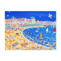 Art Postcard: Fun on the Beach. Gyllyngvase beach. by johndyergallery Art Postcard: Fun on the Beach. Gyllyngvase beach.