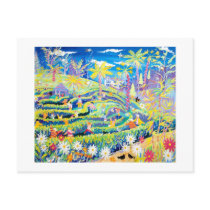 Art Postcard: The Maze at Glendurgan Garden by johndyergallery Art Postcard: The Maze at Glendurgan Garden