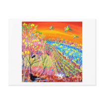 Art Postcard: Wetland Wildlife, Banrock Station by johndyergallery Art Postcard: Wetland Wildlife, Banrock Station