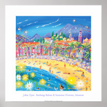 Art Poster: Bathing Babes & Summer Flowers, Menton