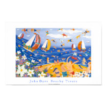 Kunst-Plakat: Beachy Festlichkeiten. Schwimmer und poster