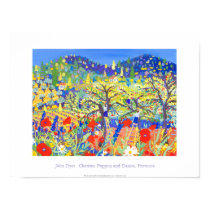 Art Poster: Cherries, Poppies and Daisies Provence posters by johndyergallery Art Poster: Cherries, Poppies and Daisies Provence posters