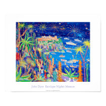 Art Poster: "Exotique Nights, Monaco" posters by johndyergallery Art Poster: "Exotique Nights, Monaco" posters