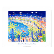 Art Poster: French Kiss, Nice. By John Dyer posters by johndyergallery Art Poster: French Kiss, Nice. By John Dyer posters