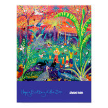 Art Poster: Happy Bird Day at the Zoo posters by johndyergallery Art Poster: Happy Bird Day at the Zoo posters