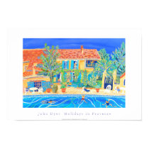 Art Poster: Holidays in Provence, Rasteau posters by johndyergallery Art Poster: Holidays in Provence, Rasteau posters