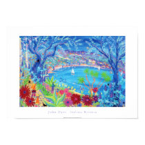 Art Poster: Italian Riviera, Liguria. posters by johndyergallery Art Poster: Italian Riviera, Liguria. posters