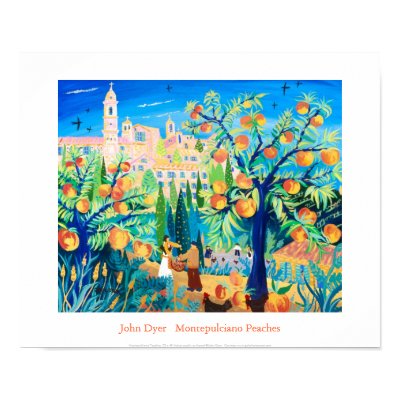 Art Poster: Montepulciano Peaches Italy by johndyergallery