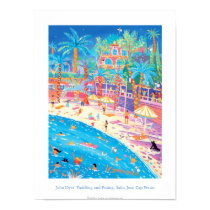 Art Poster: Paddling & Posing, Cap Ferrat, France posters by johndyergallery Art Poster: Paddling & Posing, Cap Ferrat, France posters