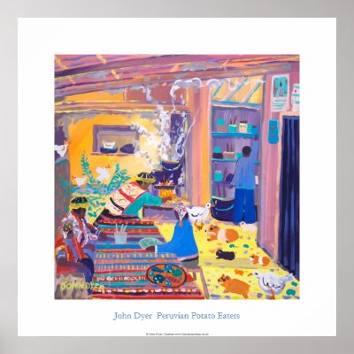 Art Poster: Peruvian Kitchen. Potato by johndyergallery