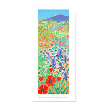 Art Poster: Provençal Poppies and Terraces posters by johndyergallery Art Poster: Provençal Poppies and Terraces posters