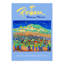 Art Poster: Rasteau,France. Provence Blue posters by johndyergallery Art Poster: Rasteau,France. Provence Blue posters