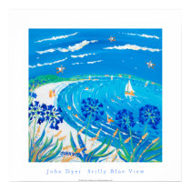 Art Poster: Scilly Blue View, Tresco posters by johndyergallery Art Poster: Scilly Blue View, Tresco posters