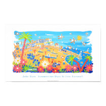 Art Poster: Summertime Days, St Ives, Cornwall posters by johndyergallery Art Poster: Summertime Days, St Ives, Cornwall posters