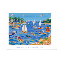 Art Poster: Sunday Sailing Fowey by John Dyer posters by johndyergallery Art Poster: Sunday Sailing Fowey by John Dyer posters
