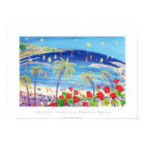 Art Poster: Sunshine in Paradise, Menton France posters by johndyergallery Art Poster: Sunshine in Paradise, Menton France posters