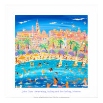 Art Poster: Swimming, Sailing & Snorkeling, Menton posters by johndyergallery Art Poster: Swimming, Sailing & Snorkeling, Menton posters