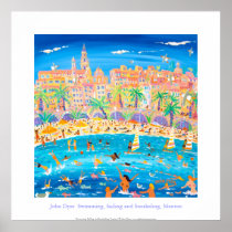 Art Poster: Swimming, Sailing & Snorkeling, Menton