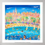 Art Poster: Swimming, Sailing & Snorkeling, Menton