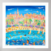 Art Poster: Swimming, Sailing & Snorkeling, Menton