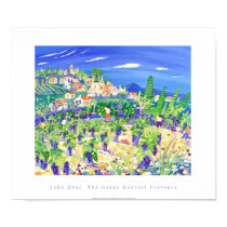 Art Poster: The Grape Harvest, Provence, Rastteau posters by johndyergallery Art Poster: The Grape Harvest, Provence, Rastteau posters